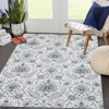 Coolmee Area Rugs Vintage Paisley Print Rug Non-Shedding Carpet Ultra-Thin Lightweight Rug for Farmhouse Bedroom Dining Room Office - 2 of 4