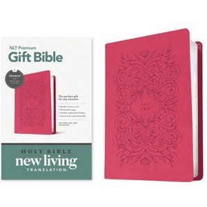 Premium Gift Bible Nlt, Filament Enabled (Leatherlike, Very Berry Pink Vines, Red Letter) - (Leather Bound) - 1 of 1