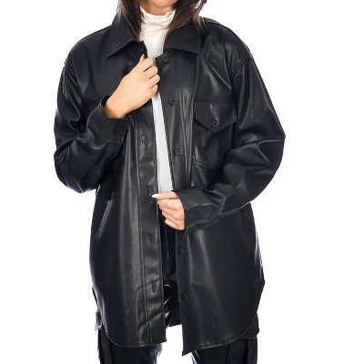 Women's Charlene Vegan Leather Shirt - RD Style
