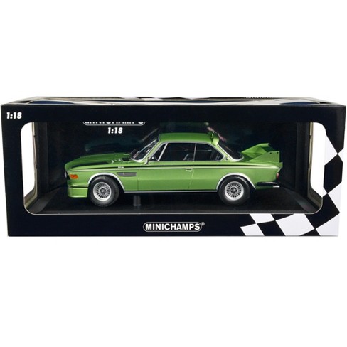 1973 BMW 3.0 CSL Green Metallic with Black Stripes Limited Edition to 450  pieces Worldwide 1/18 Diecast Model Car by Minichamps