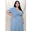 WEST K Womens Georgia Plus Size Flutter Sleeve High Low Hem Dress - 4 of 4