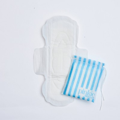 Pinkie Tween & Teen Ultra-Thin Organic Topsheet Pads with Wings - Size Regular - 18ct