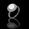 Slickblue Double Halo Pearl Cocktail Ring for Women, Hematite or Silver Finish, Freshwater Pearl, CZ Accents, Sizes 5-10 - 3 of 4