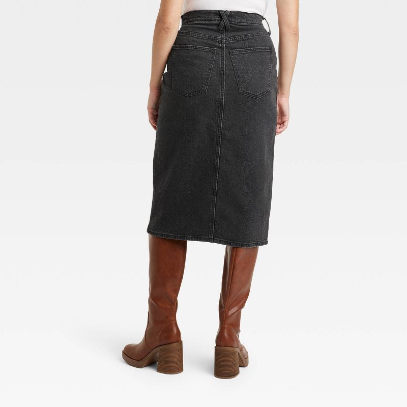 Women's High-Rise Denim Midi Skirt - Universal Thread™, 3 of 11