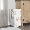 Sweet Jojo Designs Girl Foldable Laundry Hamper with Handles Deer Floral White Taupe and Pink - 2 of 4