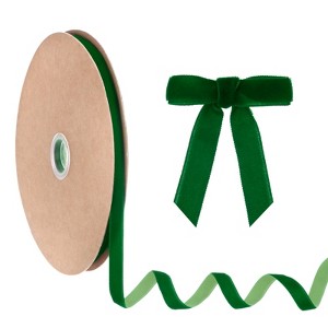 Unique Bargains Velvet Single Side Christmas Vintage Ribbon 1 Pc - 1 of 4