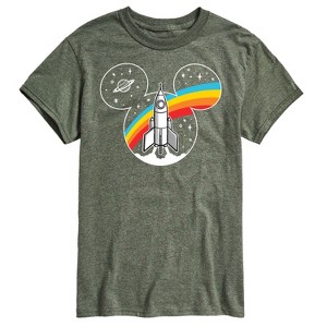 Men's - Disney - Mickey Retro Space Logo Short Sleeve Graphic T-Shirt - 1 of 4