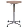 Sapphtopaz Coffee Table Modern Movable Adjustable 360°Swivel Table with Wheels Round High Coffee Bar End Table for Living Room, Bedroom - 2 of 4