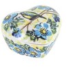 Blue Rose Polish Pottery 125 Vena Small Heart Box - 2 of 2