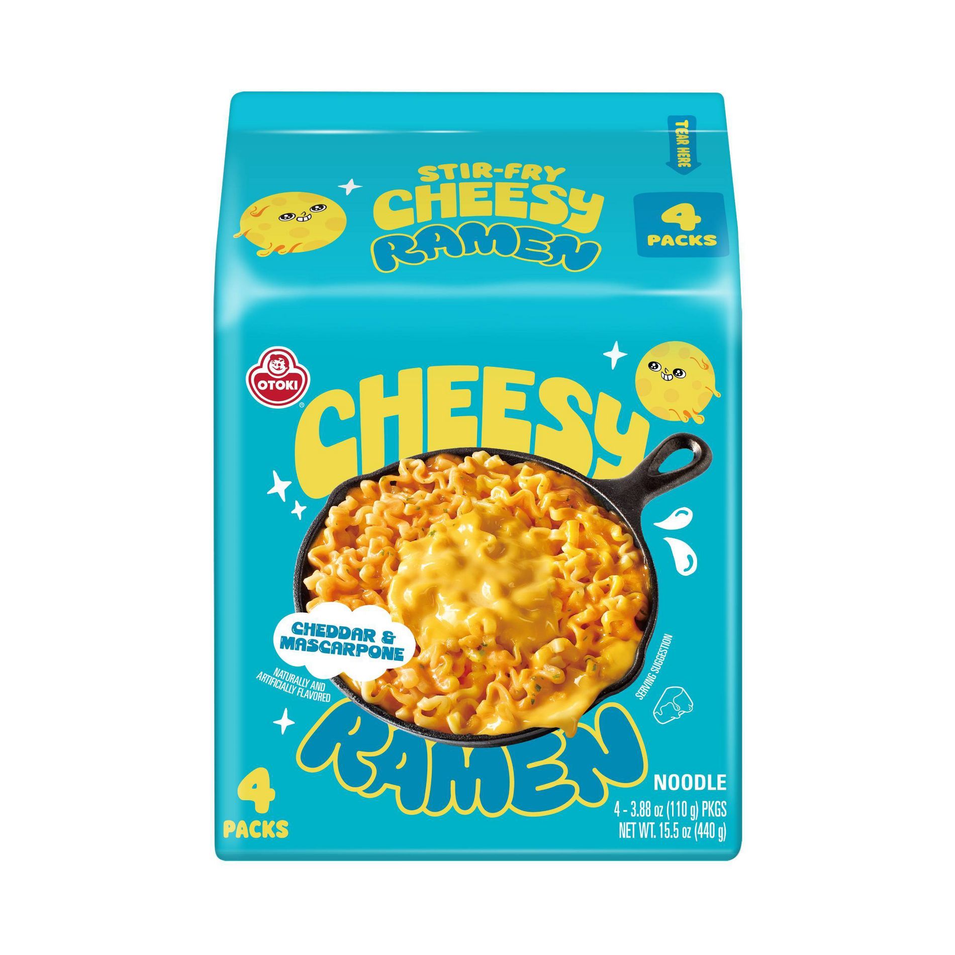 OTOKI Stir-Fry Cheesy Ramen Cheddar & Mascarpone Instant Noodles - 15.54oz/4ct