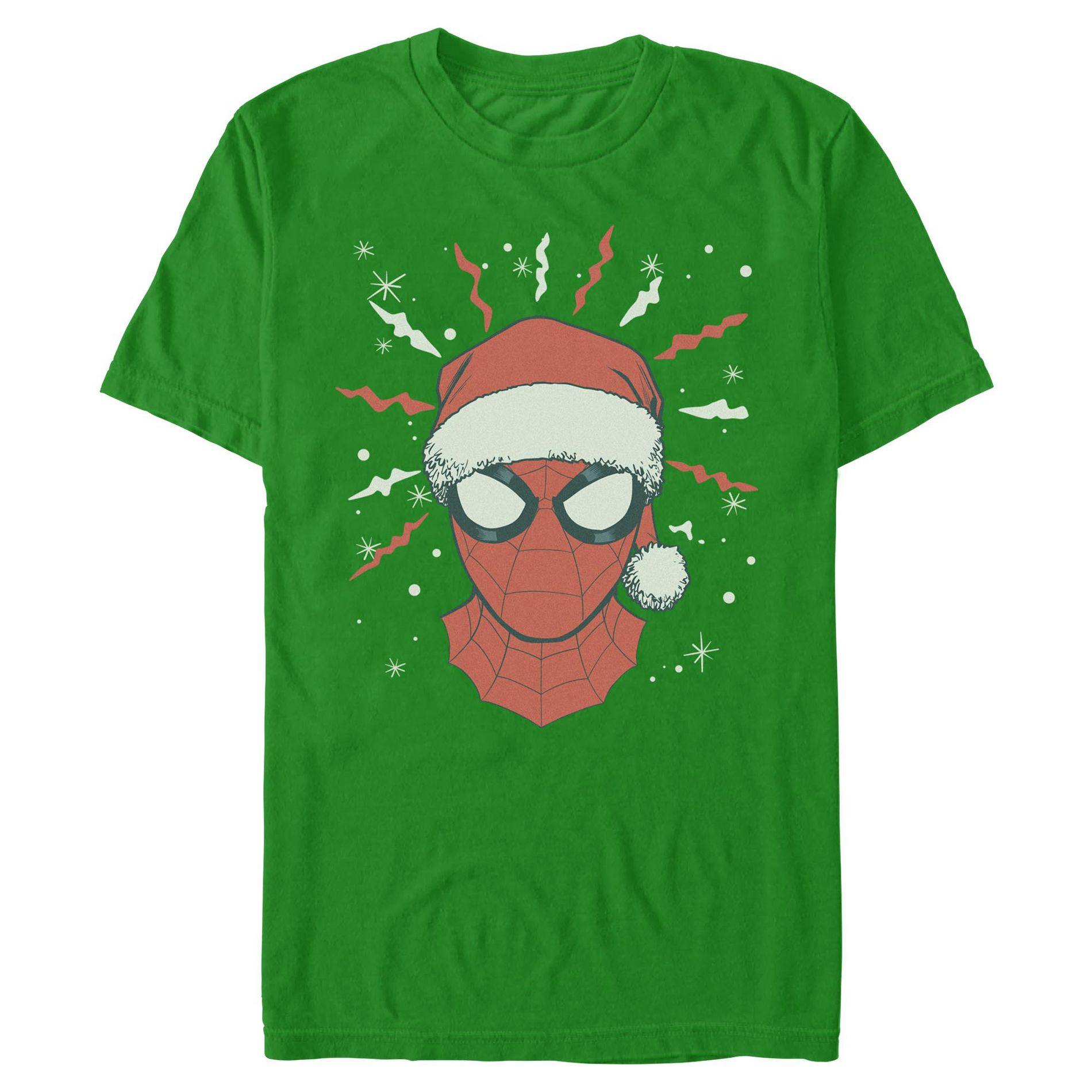 Mens Marvel Christmas Senses Tingling T Shirt - Irish Green - X Large