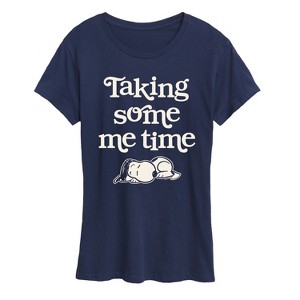 Women's - Peanuts - Snoopy Taking Some Me Time Short Sleeve Graphic T-Shirt - 1 of 4