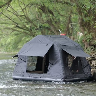 VisioGear Patio Camping Tents, Foldable Car Roof Top Tent without Ladder, Portable Camping Tent for Truck, Black, 82.6"*55.1"*55.1"