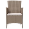 vidaXL Garden Chair Set of 4 Beige - 3 of 4