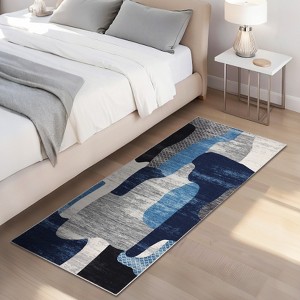 Modern Abstract Indoor Area Rug Low Pile Non Slip Soft Carpet For Living Room Bedroom Washable Foldable Rugs Office Rome Decor - 1 of 4