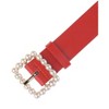 INSPIRE CHIC Women's Faux Leather Pearl Buckle Wide Waist Belts 40.9" X 1.2" - 2 of 4