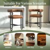 Resenkos Counter Bar Stools, Counter Stool,House Hold Bar Stools Set of 2, Modern Bar Stool with Back, Black Metal Frames(Light Brown PU) - 2 of 4