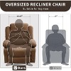 Wide Manual Recliner Chair for Adults, Oversized Fabric Lounge Chair with 3 Recline Modes, Overstuffed Design, Cup Holders & Side Pockets - 3 of 4