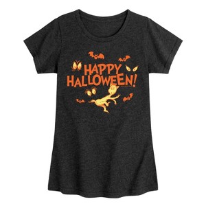Girls' - Dr. Seuss - Happy Halloween Eyes Fitted Short Sleeve Graphic T-Shirt - 1 of 4