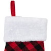 Northlight 15.5" Red and Black Buffalo Plaid Pet Embroidered Christmas Stocking - 4 of 4