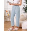 INSPIRE CHIC Women's Pajama Bottoms Fleece Elastic Waistband Loungewear Warm & Soft Long Pants - 2 of 4
