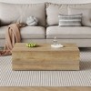 NicBex Modern 39.3" Rectangle Coffee Table with Wood Frame for Living Room and Bedroom - 3 of 4