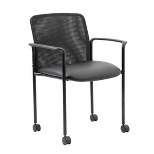 Mesh Guest Chair with Casters Black - Boss Office Products