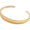 Anna-Kaci Women's Slim Polished Cuff Bracelet with Gold Tone Minimalist Jewelry Piece- Gold - 2 of 4