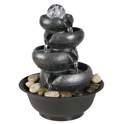 11" 5-Tier Relaxation Water Fountain with LED Lights - Watnature