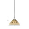 Toltec Lighting Any 1 - Light Pendant in  Brushed Nickel with 10" Chocolate Icing  Shade - 2 of 2