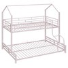 YOOCOZZ Twin Over Full Metal Bunk Bed with House-Shaped Design - 2 of 4