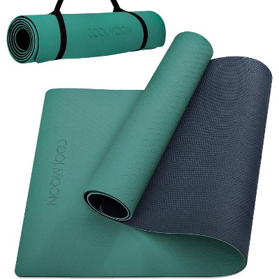 Non-Slip Yoga Mat for Women & Men, TPE 1/4-Inch Thick 72x24 Inch Exercise Mat with Carry Strap for Fitness Workouts