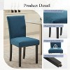 coucheta Dining Chairs Set of 6, Upholstered Parsons Diner Room Chair Sets Fabric Kitchen Chairs with Nailhead Trim, for Kitchen, Dining, Dark Blue - 3 of 4