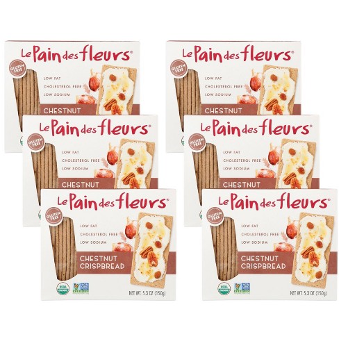 Le Pain des Fleurs Chestnut Crispbread - Case of 6/5.3 oz, le pain des fleurs - Vimarsana News
