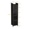 NicBex Modern 3/4-Tier Bathroom Storage Cabinet,Freestanding Cabinet with 3/4 Cubbies,Storage Cabinet for bathroom,Living Room,Bedroom&Kitchen - 4 of 4
