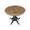 29" Clause Round Top Pedestal Dining Table Hickory Brown - International Concepts: Solid Wood, Mid-Century, 4-Seater - 3 of 4