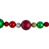 Northlight 3-Finish Shatterproof Ball Christmas Garland - 6' x 4" - Traditional Multi-Color - Unlit - 3 of 3