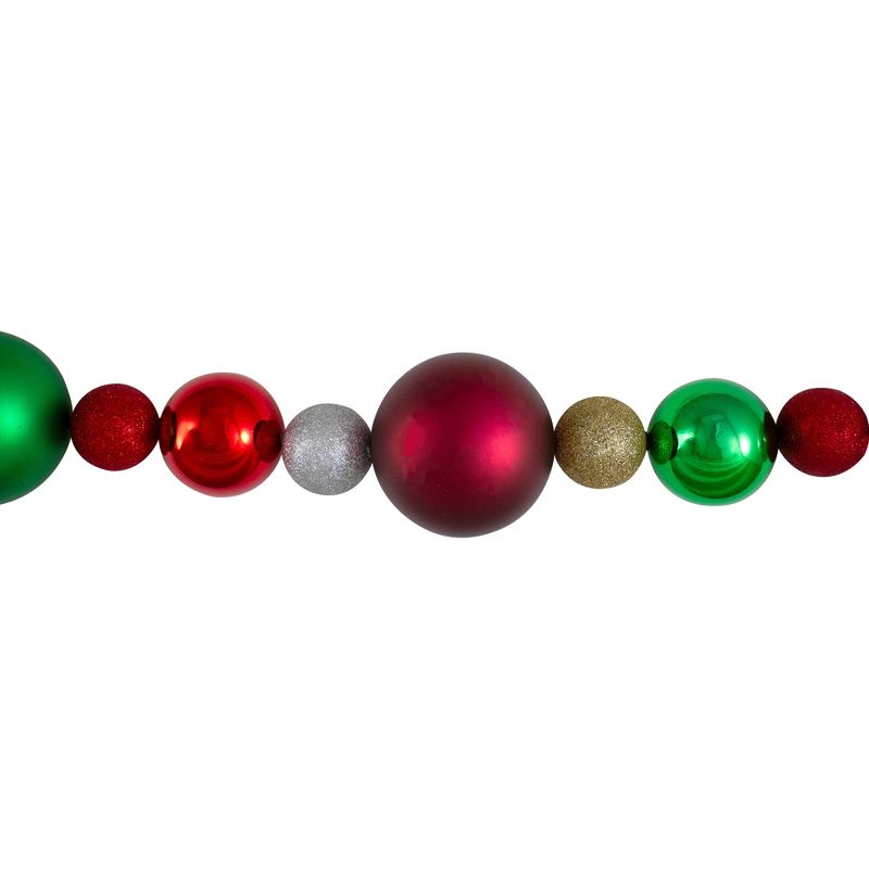 Northlight 6' Traditional Colored Shatterproof Ball Artificial Christmas Garland - Unlit, 4 of 5