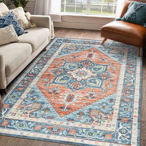 Boho Area Rug Thick Throw Rug Plush Rug Fuzzy Rugs Bedroom Living Room Carpet Accent Rugs Vintage Rugs - 1 of 4