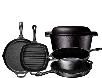 Bruntmor 6 x 4 Pre-seasoned Black Cast Iron Nonstick Frying Pan Set of 4, 6  x4 - Kroger