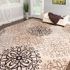 Modern Floral Medallion Washable Non-Slip Indoor Area Rug by Blue Nile Mills - 2 of 4