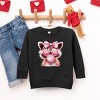Valentine Raccoon With Bubblegum - Toddler Graphic Sweatshirt - 2 of 4