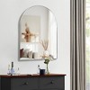 Whisen 30x40 Inch Arched Bathrrom Wall Mirror, Premium HD Glass, Brushed Aluminum Frame - 2 of 4