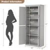 Pantry Cabinet,70" Tall Kitchen Pantry Cabinets with 2 Doors and 3 Adjustable Shelves, Freestanding Cupboard, Modern Storage Cabinet for Bathroom - 2 of 4
