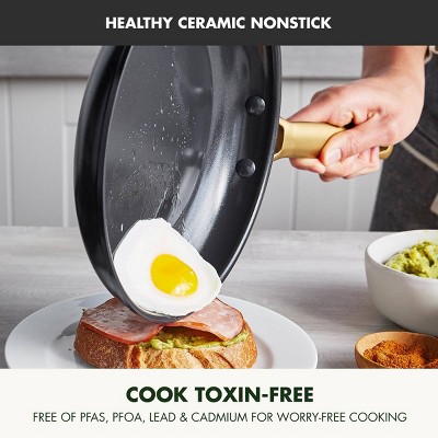 Black and Gold 10-Piece Nonstick Aluminum Cookware Set