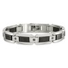 Black Bow Jewelry Men's Stainless Steel and Black Diamond 8.75 Inch Bracelet - 3 of 4