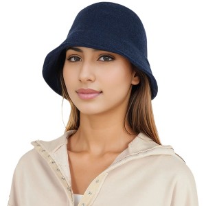 Anna-Kaci Womens Fall Knitted Bucket Hat Summer Travel Beach Crochet Fisherman Sun Hat - 1 of 4