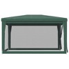 vidaXL Outdoor Party Tent with Mesh Sidewalls and UV-Resistant Green HDPE Roof, Heavy-Duty Iron Frame, 9.8' x 13.1 - 4 of 4