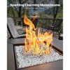 VEVOR Fire Glass, 10 LBS / 4.5 KG High-Temperature Resistant Fireplace Rocks, 1/2-Inch / 12.7 mm Reflective & Smokeless Firepit Glass Rock, Clear - 3 of 4