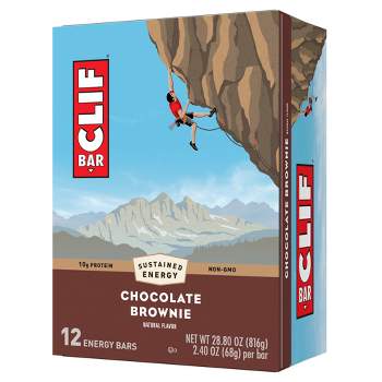 CLIF Bar Chocolate Brownie Energy Bars - 12ct